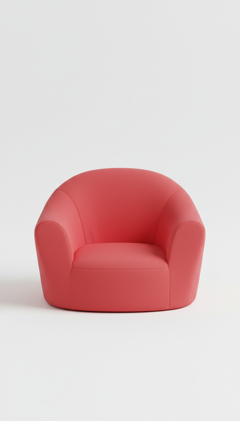 Red Pop Child-Sized Reading Nook Chair